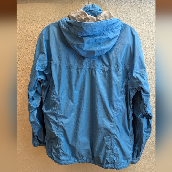 Women's Marmot Waterproof PitZips Rain Coat With Hood Blue Size Medium - Picture 2 of 6
